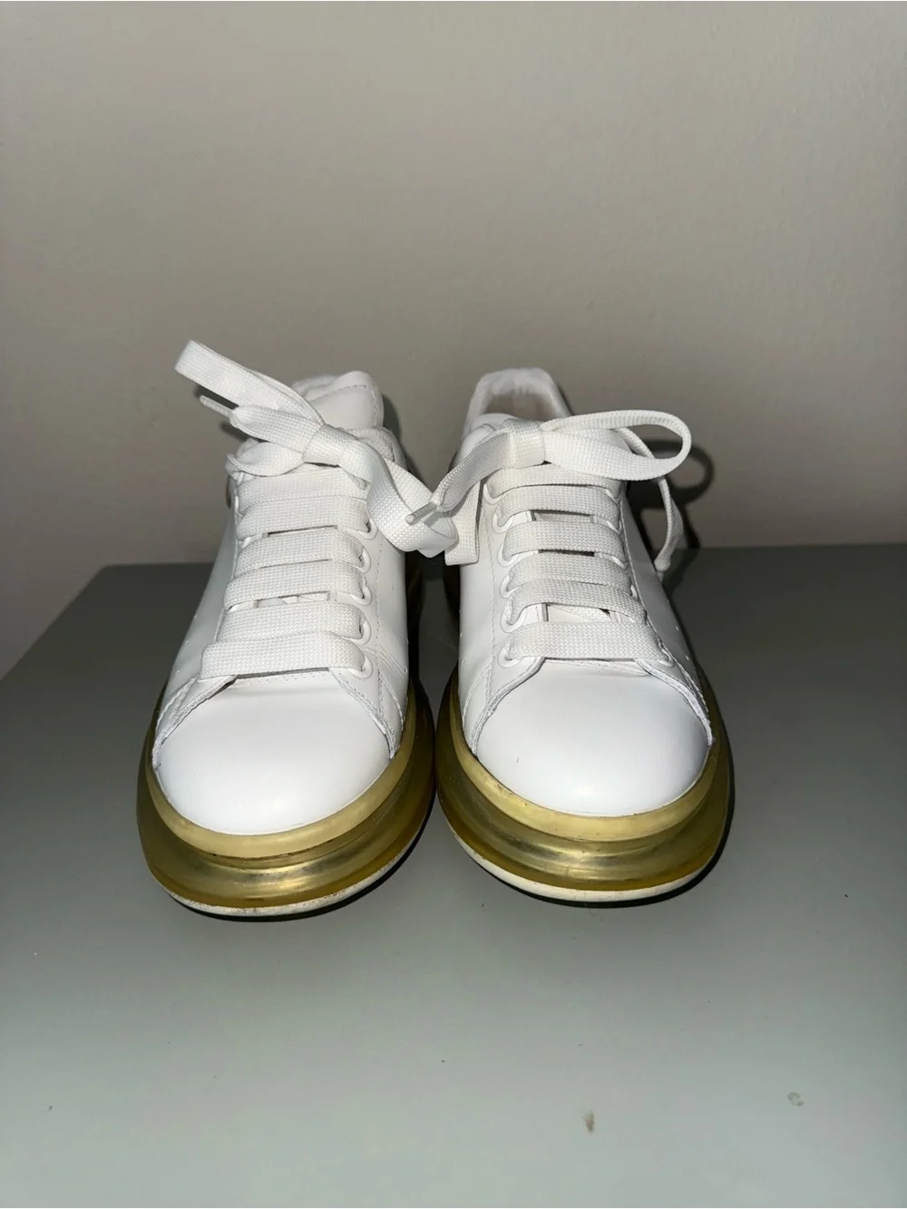 Alexander McQueen Oversized Clear Sole Holographic Sneakers EU 37.5